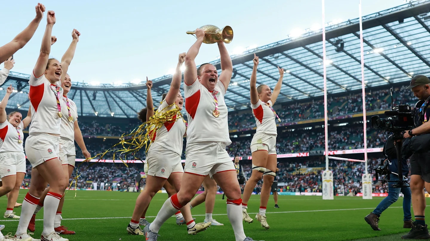 Allianz Stadium Twickenham — Pads on a Roll installed in time for the 2025 Women's Rugby World Cup Final.